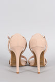Anne Michelle Rhinestone Ankle Strap Stiletto Heel