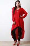 High-Low Vented Hem Long Sleeve Top